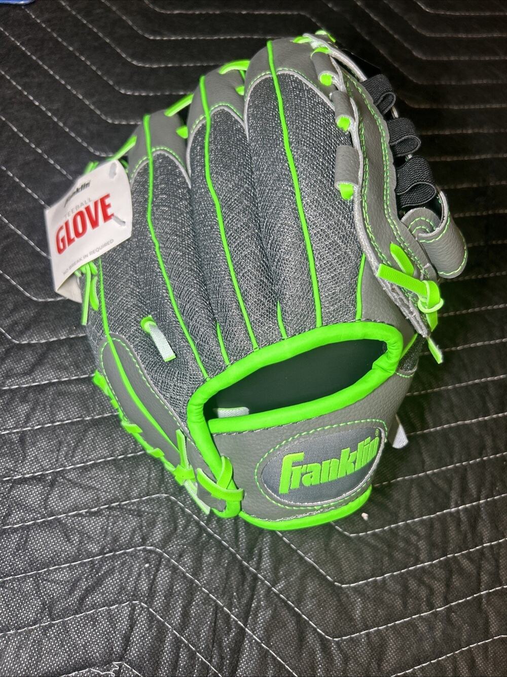 Franklin Sports Infinite Web Teeball Baseball Glove Gray Green Youth New w/ Tags